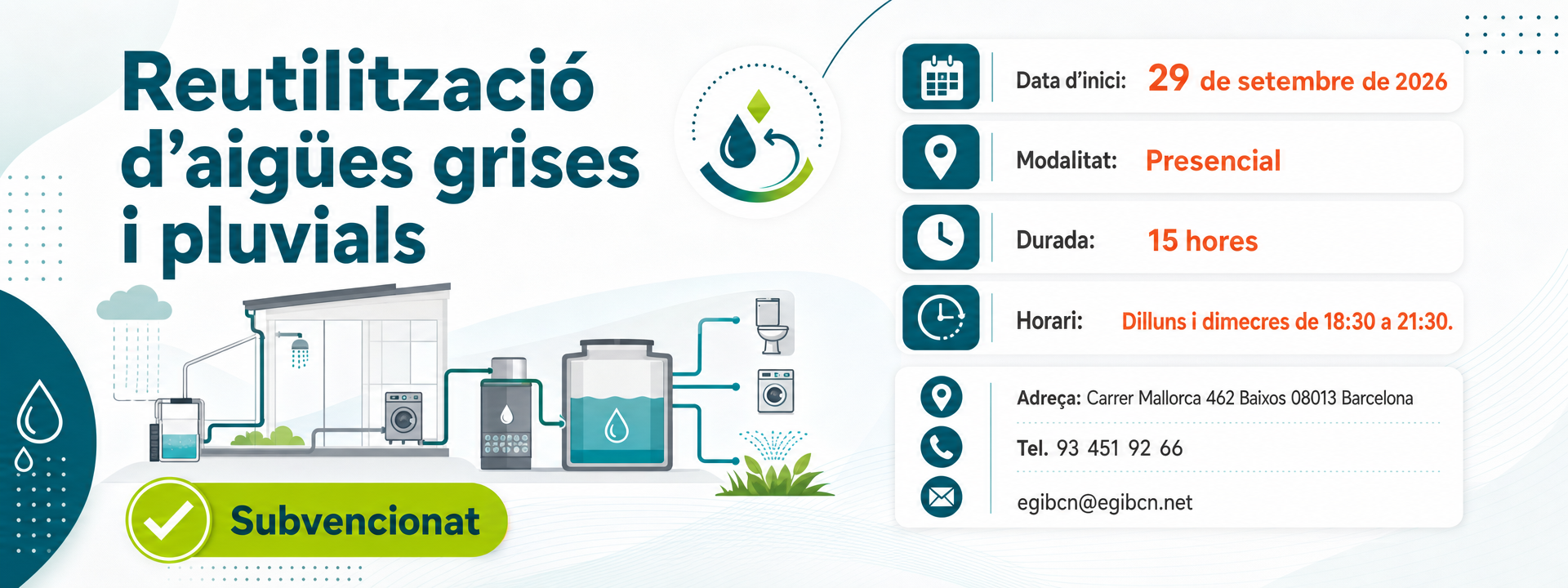 Reutilització d’aigües grises i pluvials