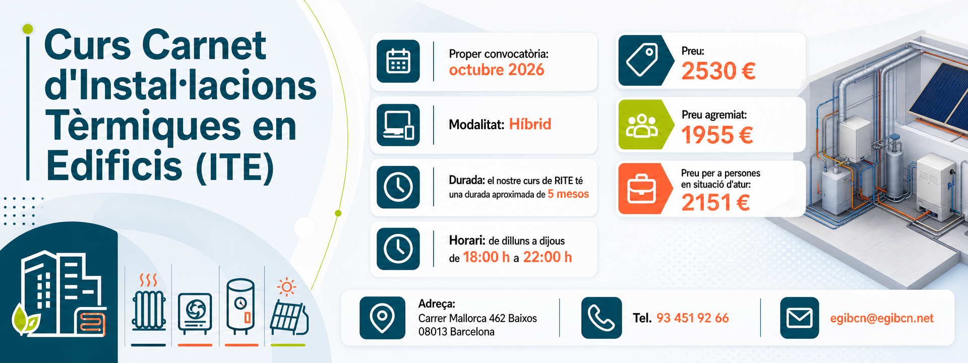 Curs Carnet d'Instal·lacions Tèrmiques en Edificis (ITE)