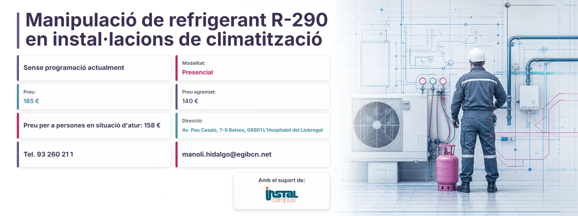 Manipulació de refrigerant R-290 en instal·lacions de climatització