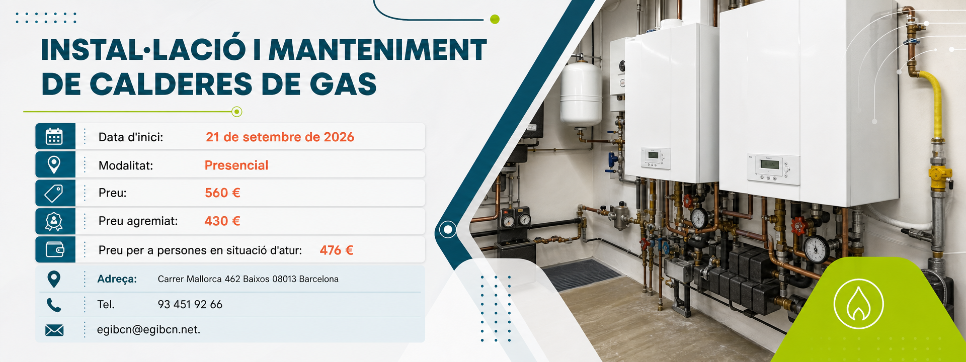 INSTAL·LACIÓ I MANTENIMENT DE CALDERES DE GAS