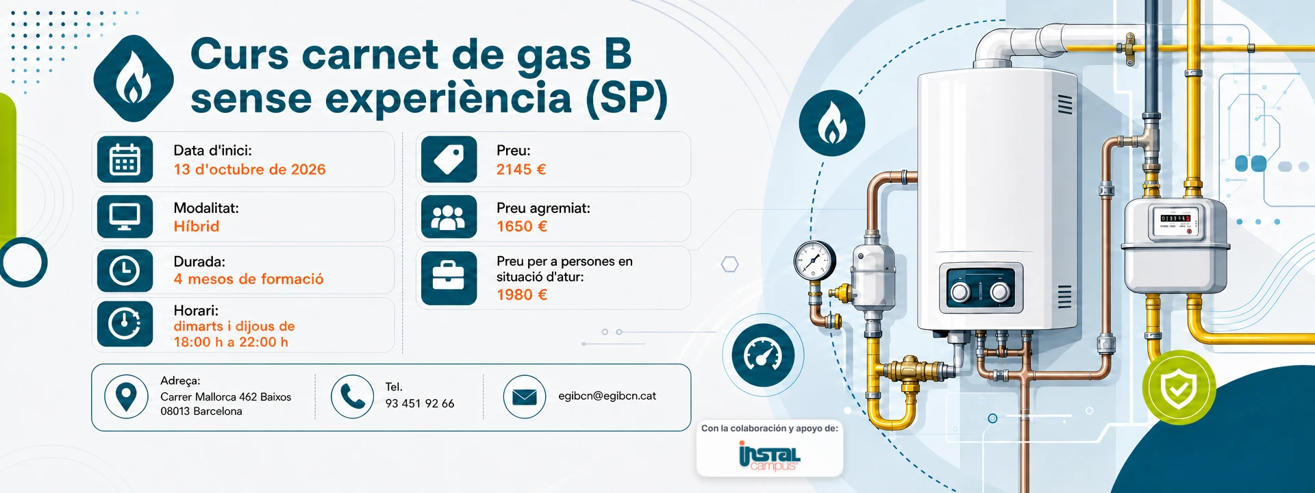 Curs carnet de gas B sense experiència (SP)