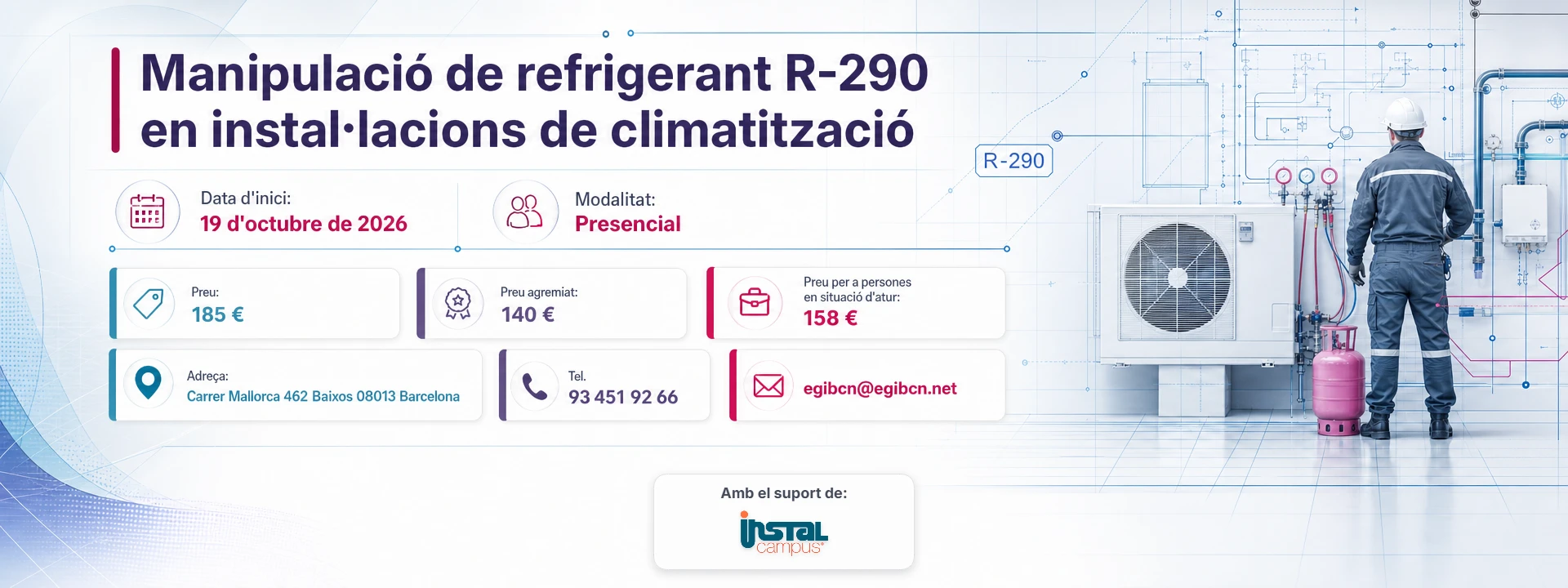 Manipulació de refrigerant R-290 en instal·lacions de climatització