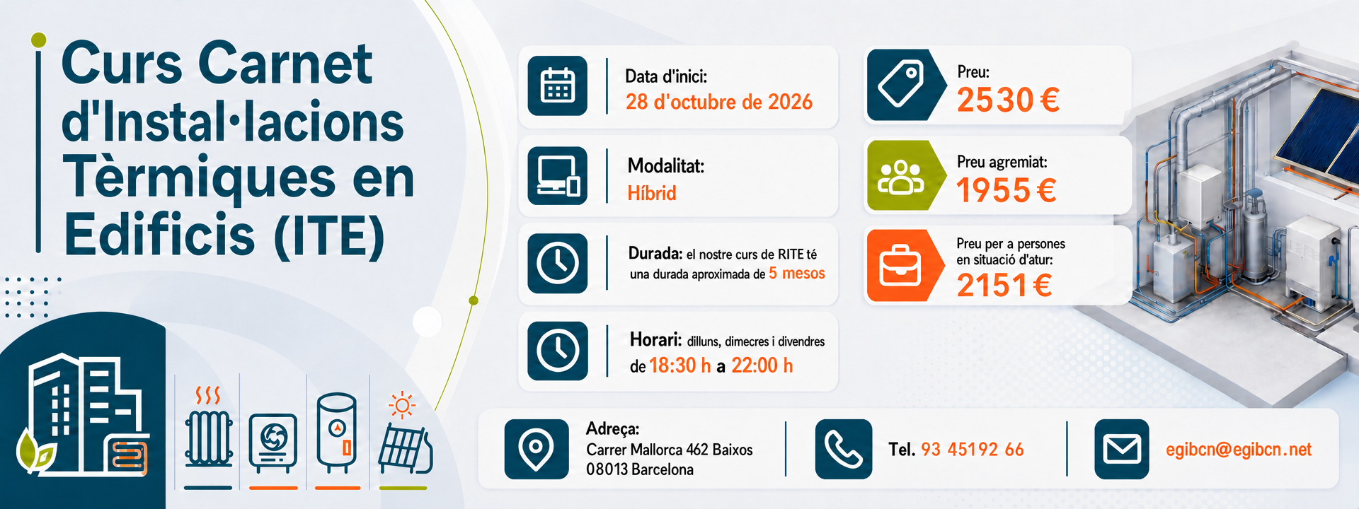 Curs Carnet d'Instal·lacions Tèrmiques en Edificis (ITE)